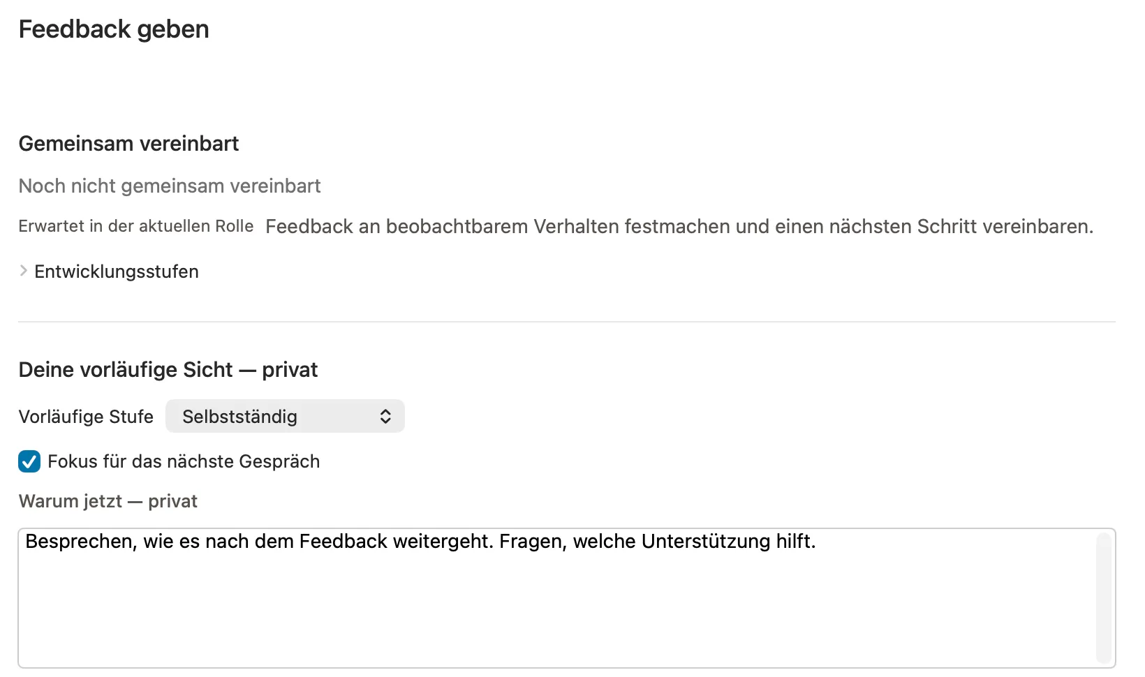 Privat vorbereiten