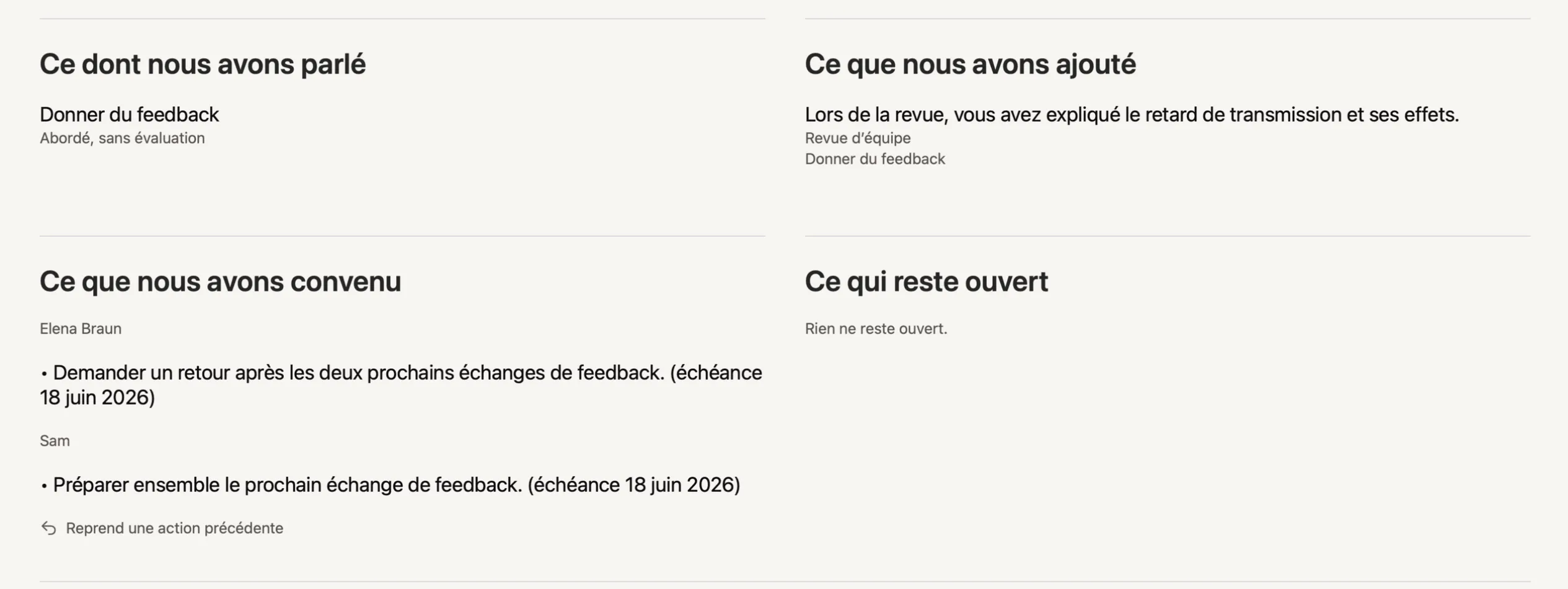 Convenir des prochaines étapes